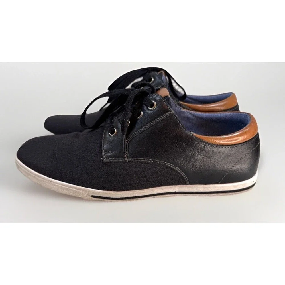 Bruno Marc Rivera Oxford Sneaker Shoes Mens 8‎ Black Low Profile Lace Up Casual